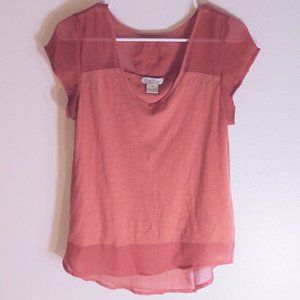 Coral Bohemian Style Shirt